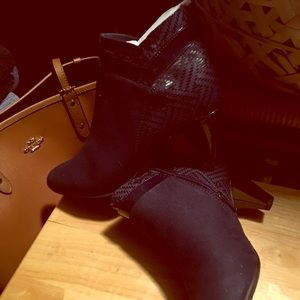 Navy Blue Ankle Boots